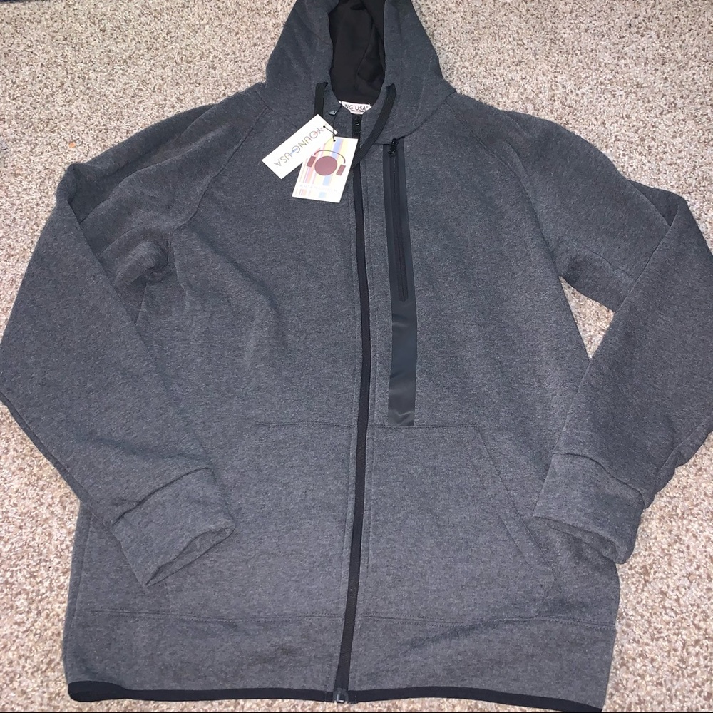 Young USA Zip Up Hoodie with Audio Pocket